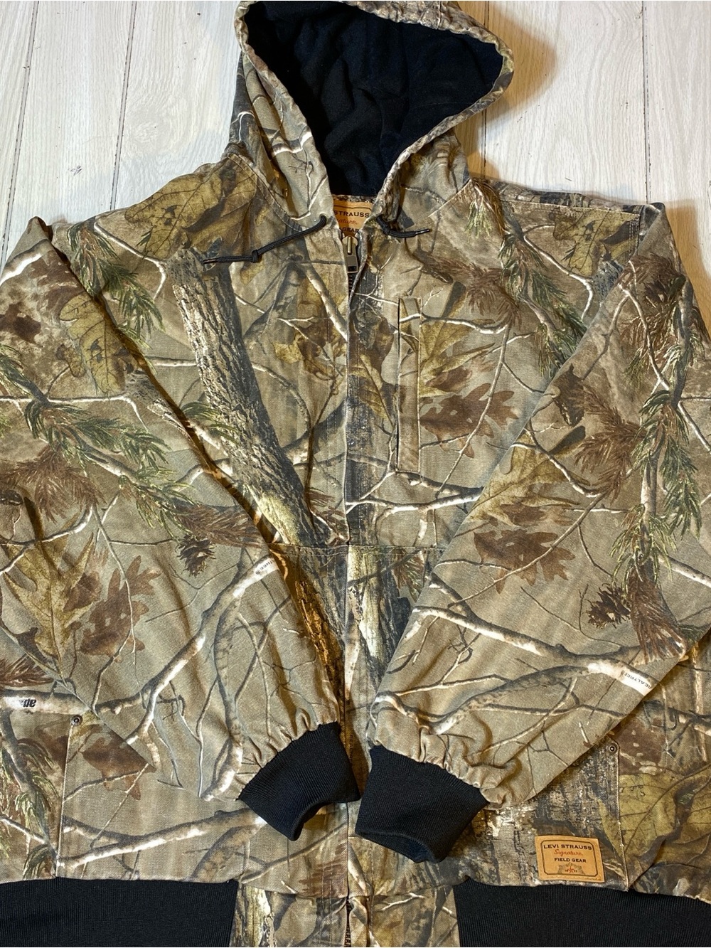 Levi Strauss Signature Field Gear Camo Realtree Hooded Jacket Coat Men’s 3XL